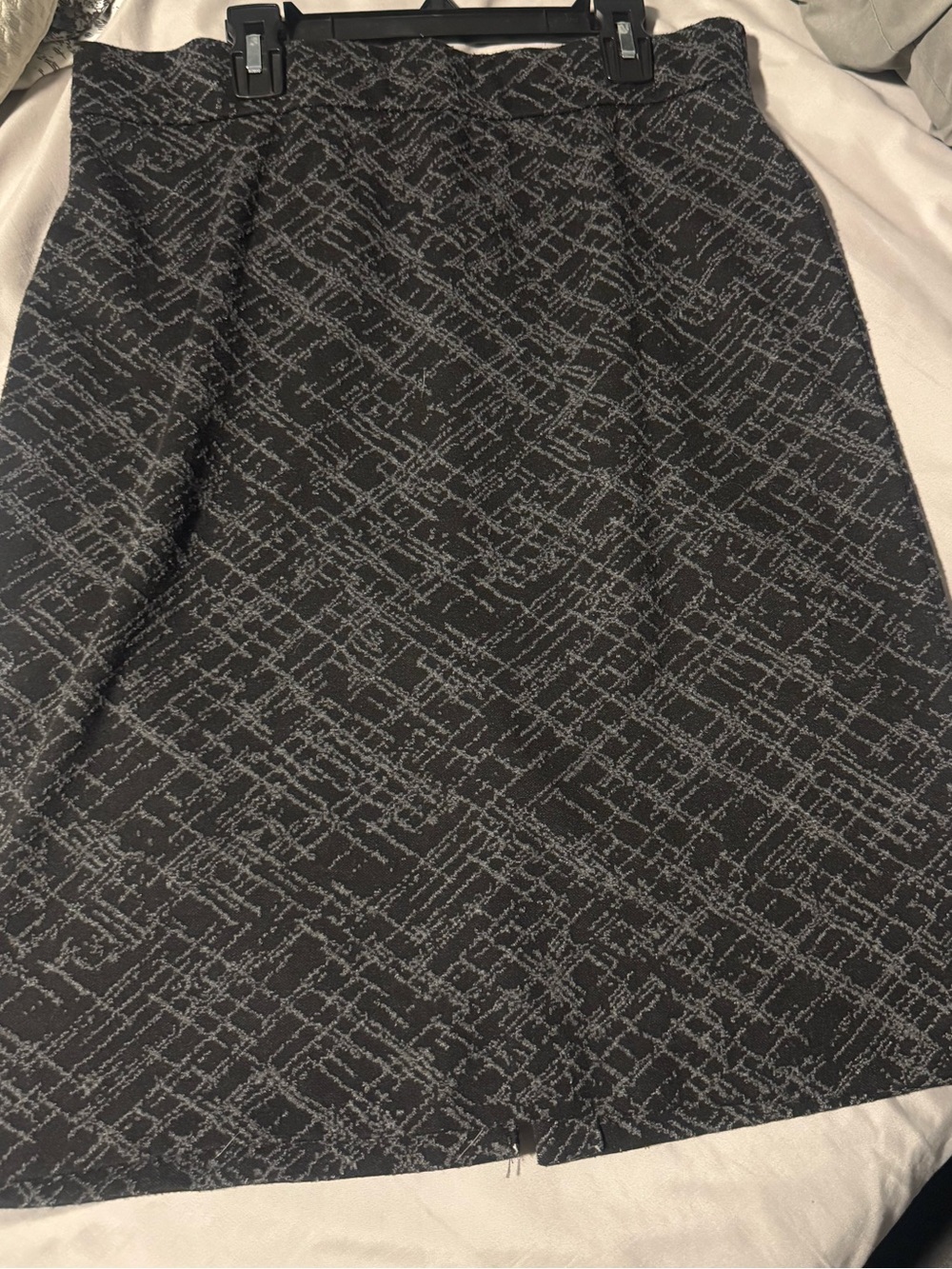 Counterparts Office Wear Black and Gray Patterned Pencil Skirt